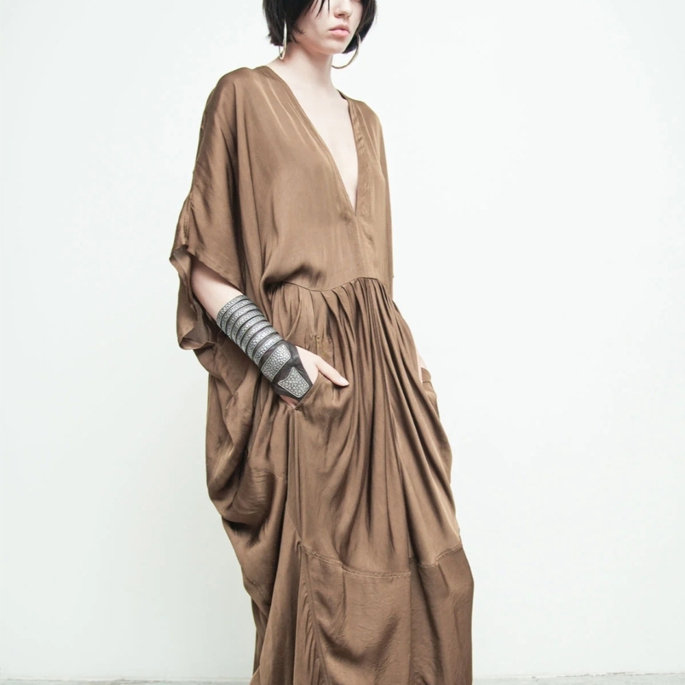 NICHOLAS K DRIFTER White Draped Maxi Dress. Size XXS - Picture 2 of 16